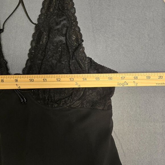 Vintage Goth Whimsigoth Black Lace Babydoll Chemise Lingerie Sheer Underwire - Picture 11 of 11